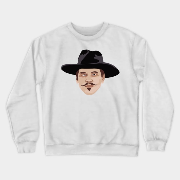 Doc Holiday Crewneck Sweatshirt by FutureSpaceDesigns